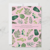 Invitation Aquarelle Ivy Green Rose Plante Graduation (Dos)