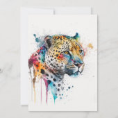 Invitation Aquarelle Jaguar (Dos)
