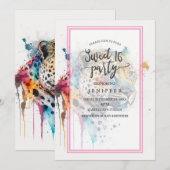 Invitation Aquarelle Jaguar (Devant / Derrière)
