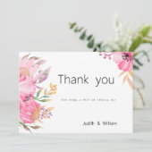 Invitation Aquarelle jardin botanique Merci floral (Debout devant)