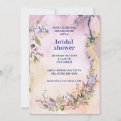 Invitation Aquarelle Jardin Fleur de nuptiale Douche Invitati (Devant)