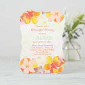 Invitation Aquarelle Jardin Fleurs Mariage Dîner de répétitio (Debout devant)