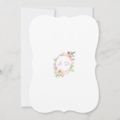 Invitation Aquarelle Jardin Fleurs Unicorn Baby shower (Dos)