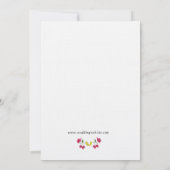 Invitation Aquarelle jardin méditerranéen fleuri (Dos)