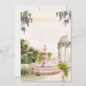 Invitation Aquarelle Jardin vert rêveur élégant (Dos)