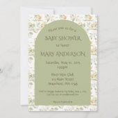 Invitation Aquarelle Jaune Bébé Chicks Baby shower Motif (Devant)