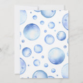 Invitation Aquarelle Jaune Canard Bébé Garçon Anniversaire (Dos)