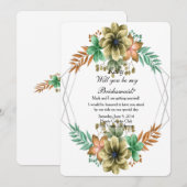 Invitation Aquarelle Jaune Et Orange Flugubre (Devant / Derrière)