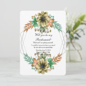 Invitation Aquarelle Jaune Et Orange Flugubre (Debout devant)