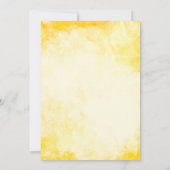 Invitation Aquarelle Jaune Fête des mariées Whisking Away (Dos)
