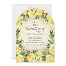 Aquarelle jaune Floral Parties scintillant or Mari