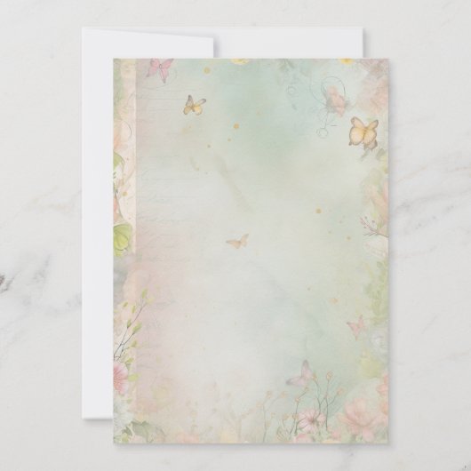 Invitation Aquarelle jaune fournitures pour bébé Baby shower (Dos)