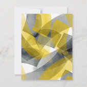 Invitation Aquarelle jaune gris noir Abstrait brosse (Dos)