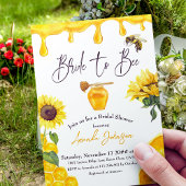 Invitation Aquarelle Jaune Mariée de Miel à la Fête des marié