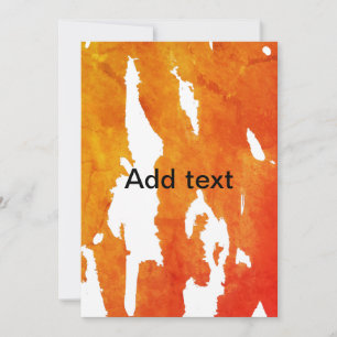 Invitation Aquarelle jaune orange ajouter du texte Peinture a