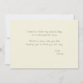 Invitation Aquarelle jaune pâle Roses (Dos)