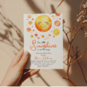 Invitation Aquarelle Jaune Petit Baby shower Soleil