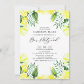 Invitation Aquarelle jaune Roses Floral Bar Mitzvah (Devant)