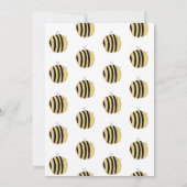 Invitation Aquarelle jaune simple Abeille 1er anniversaire (Dos)