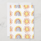 Invitation Aquarelle Joyeux Baby shower de soleil Jaune (Dos)