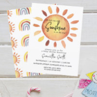 Aquarelle Joyeux Baby shower de soleil Jaune