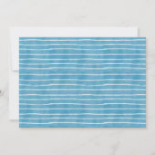 Invitation Aquarelle Joyeux éléphant bébé douche garçon (Dos)