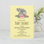 Invitation Aquarelle Koala Oears mignonne Maman & Baby shower (Debout devant)