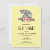 Invitation Aquarelle Koala Oears mignonne Maman & Baby shower (Devant)
