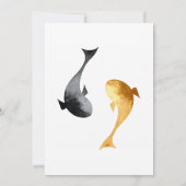 Invitation Aquarelle Koi Fish Mariage (Dos)