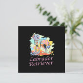 Invitation Aquarelle Labrador Retriever (Debout devant)
