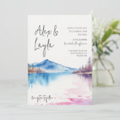 Invitation Aquarelle Lac Minimaliste pacifique (Debout devant)