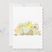 Invitation Aquarelle Lamb chic et Baby shower lapin (Dos)