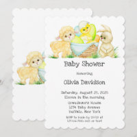 Aquarelle Lamb chic et Baby shower lapin
