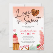 Invitation Aquarelle L'amour est Fête des mariées douce (Devant)