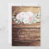 Invitation Aquarelle Lapin de Pâques Fille Floral Anniversair (Devant)