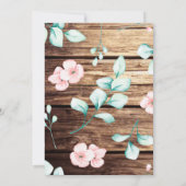 Invitation Aquarelle Lapin de Pâques Fille Floral Anniversair (Dos)