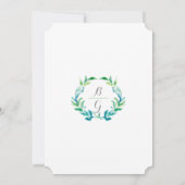 Invitation Aquarelle Laurel Eucalyptus Feuille de feuillage W (Dos)