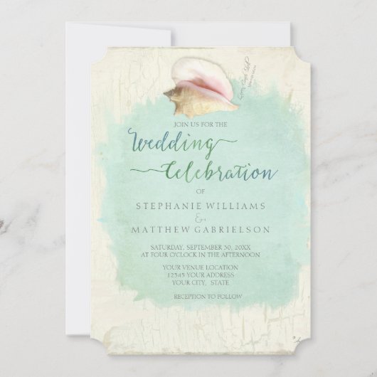 Invitation Aquarelle Laurel Eucalyptus Feuille de feuillage W (Devant)