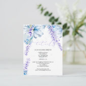 Invitation Aquarelle Lavande bleu Dusty Fleurs sauvages (Debout devant)