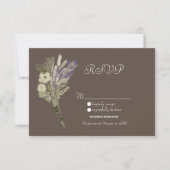 Invitation Aquarelle Lavande Botanique Rustique Floral RSVP (Devant)