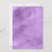 Invitation Aquarelle Lavande Chaîne Lights Baby shower fille (Dos)