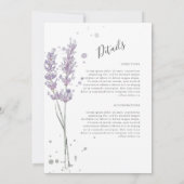 Invitation Aquarelle lavande fleurs mariage (Dos)