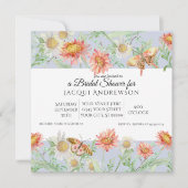 Invitation Aquarelle Lavande ivoire Fête des mariées florale (Devant)