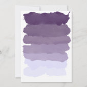 Invitation Aquarelle lavande violette ombre Mariage (Dos)