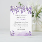 Invitation Aquarelle Lavander String Lights Réception (Debout devant)