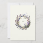 Invitation Aquarelle Lavender Floral Regal Mariage (Dos)