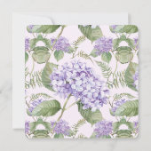 Invitation Aquarelle Lavender Hydrangea Mariage Merci (Dos)