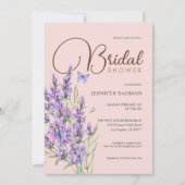 Invitation Aquarelle Lavender Lilac Elégante Mauve (Devant)