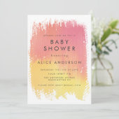 Invitation Aquarelle Laver les filles roses Baby shower Invit (Debout devant)