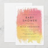 Invitation Aquarelle Laver les filles roses Baby shower Invit (Devant / Derrière)